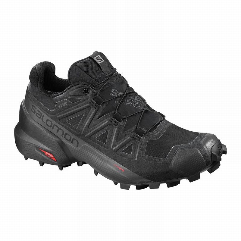 Salomon Singapore Womens Trail Running Shoes - SPEEDCROSS 5 GORE-TEX Black | 56819-DPSG